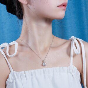 925 sterling silver moissanite necklace